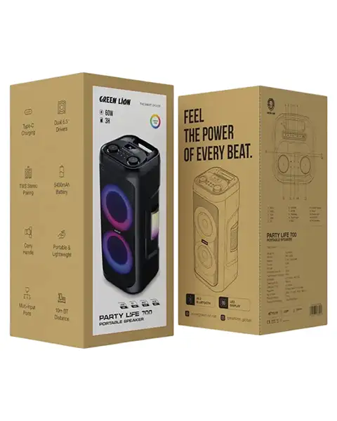 Green Lion Party Life 700 Bluetooth Speaker 60W-Black