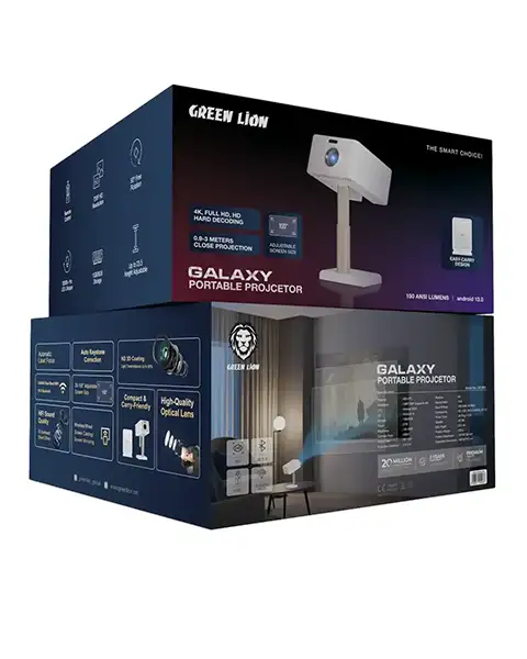 Green Lion Galaxy Portable Projector - White