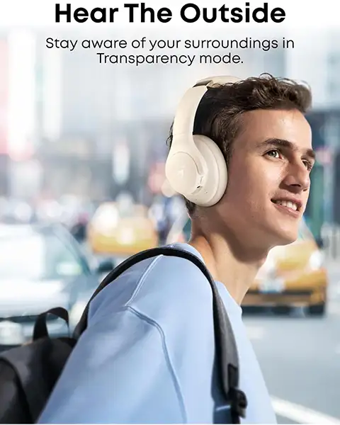 Anker Soundcore Q20i Hybrid Active Noise Cancelling Bluetooth Headphones-White