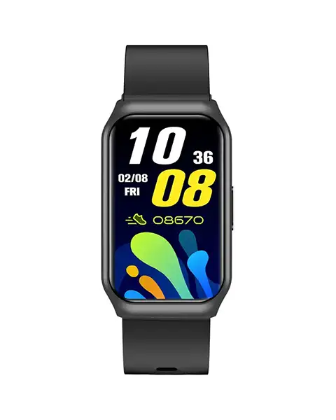 Green Lion Track Fit Smart Watch | Heart Rate | BT Calls- Black