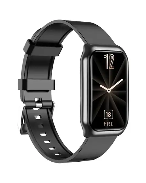 Green Lion Track Fit Smart Watch | Heart Rate | BT Calls- Black