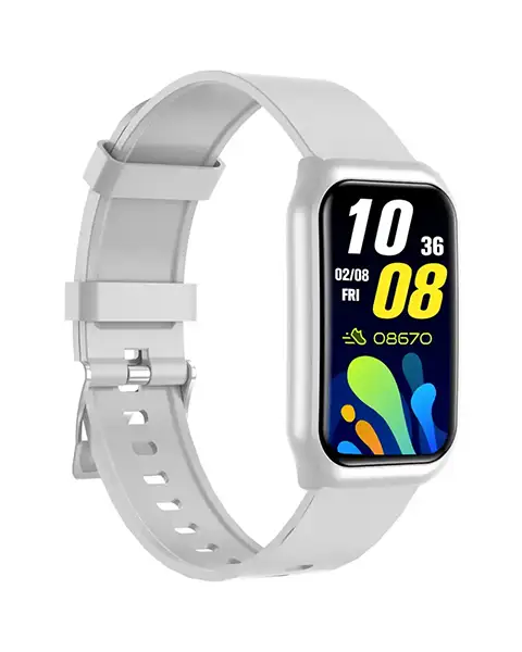 Green Lion Track Fit Smart Watch | Heart Rate | BT Calls- White