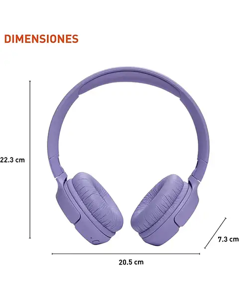 JBL Tune 520BT Wireless On Ear Headphone-Purple