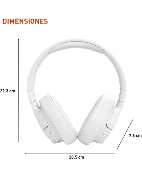 JBL Tune 770NC Adaptive Noise Cancelling Wireless Over-Ear Headphones-White