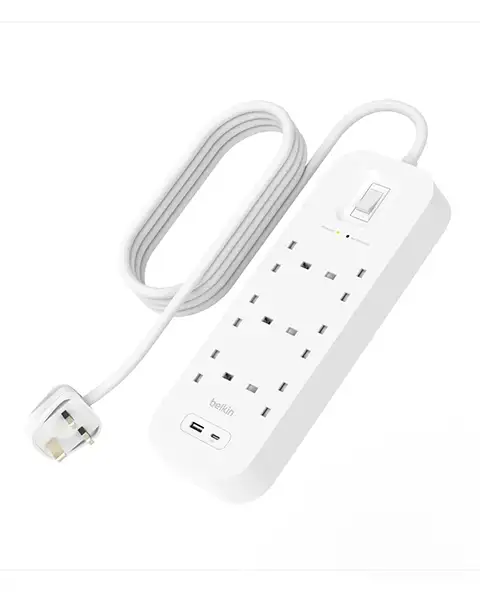Belkin Power Strip Surge Protector with 6 Outlet with 1 USB-C And 1 USB-A 2-