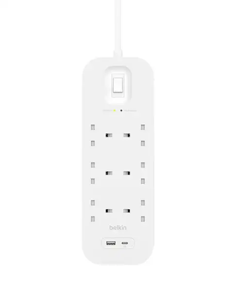 Belkin Power Strip Surge Protector with 6 Outlet with 1 USB-C And 1 USB-A 2-