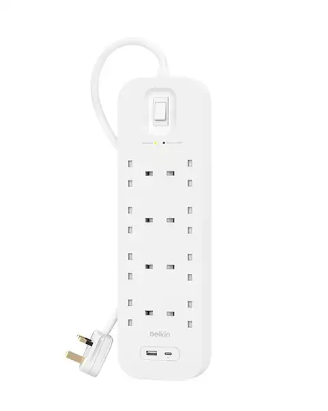 Belkin Power Strip Surge Protector with 8 Outlet with 1 USB-C And 1 USB-A 2-M
