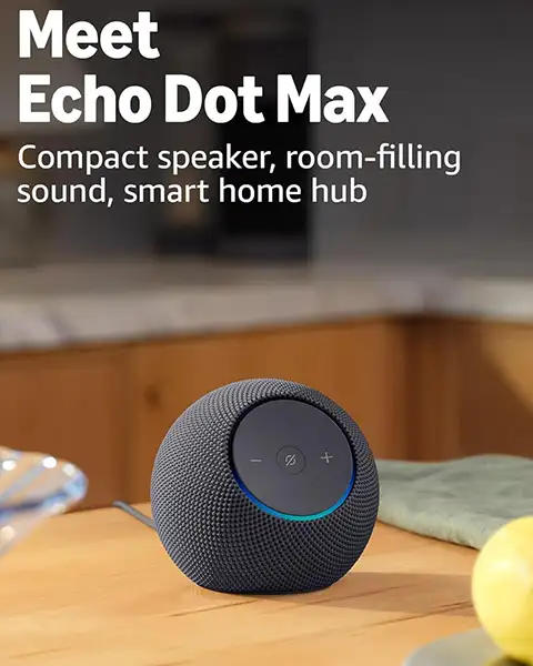 Amazon Echo Dot Max Smart Speaker Designed for Alexa- Graphite