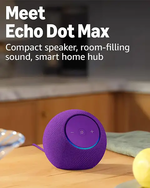 Amazon Echo Dot Max Smart Speaker Designed for Alexa- Amethyst