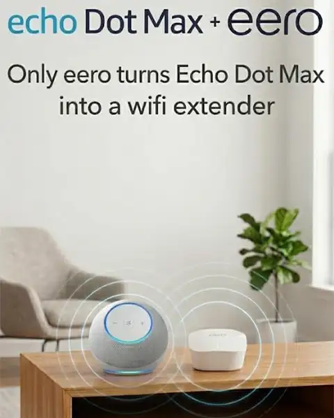 Amazon Echo Dot Max Smart Speaker Designed for Alexa- Glacier White