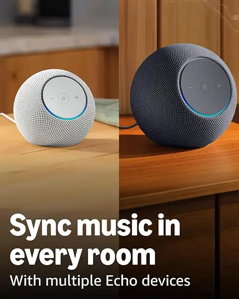 Amazon Echo Dot Max Smart Speaker Designed for Alexa- Glacier White