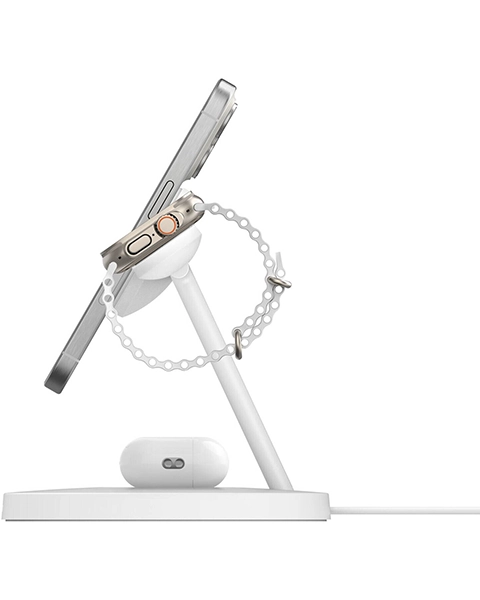 Belkin BoostCharge Pro 3-in-1 Wireless Charging Stand with Qi2 15W-White