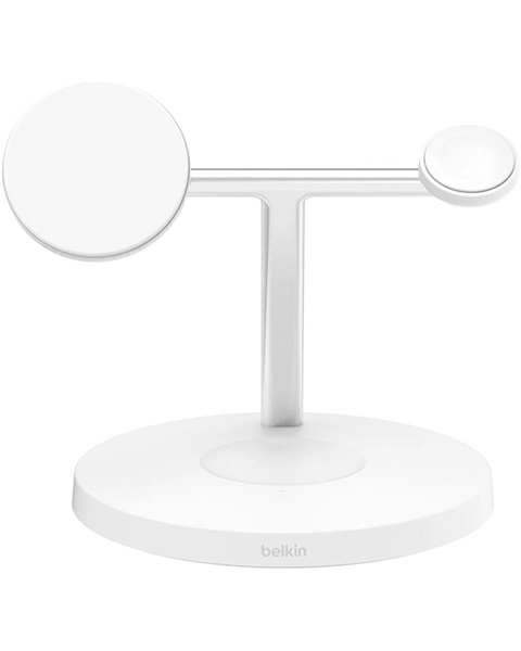Belkin BoostCharge Pro 3-in-1 Wireless Charging Stand with Qi2 15W-White