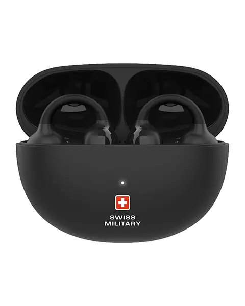 Swiss Military Delta 6 Over-ear True Wireless Earbud, Black