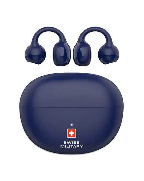 Swiss Military Delta 6 Over-ear True Wireless Earbud, Blue
