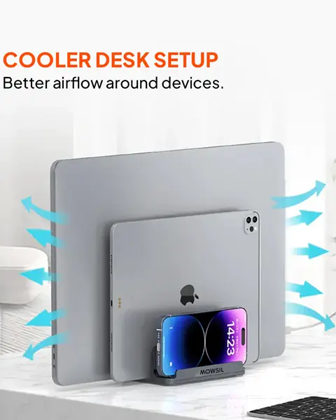Mowsil Vertical Laptop And Mobile Stand