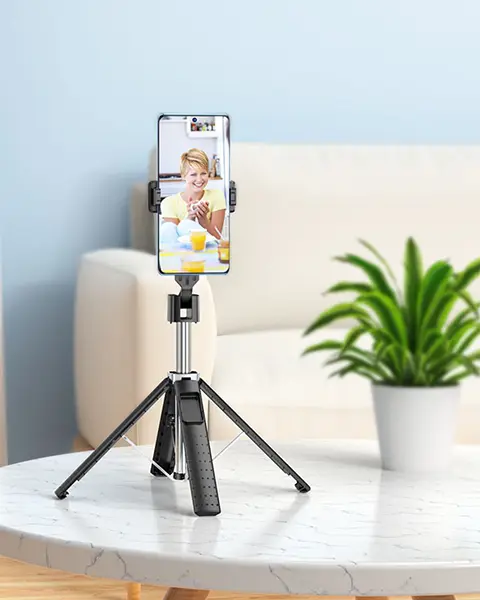 Hoco K18 Tabletop holder Wave for live broadcast - Black
