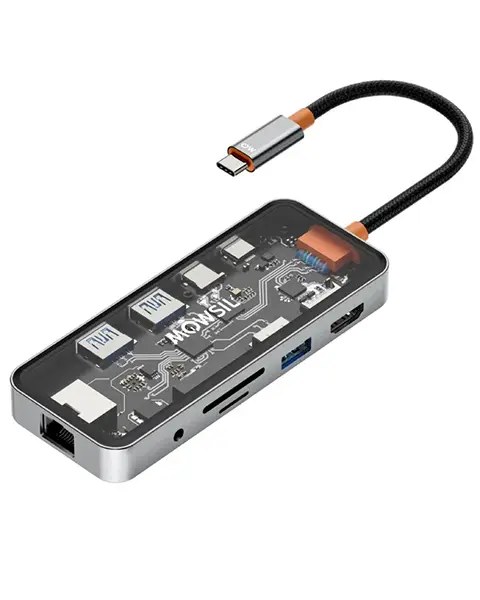 Mowsil 10-in-1 USB-C Hub Adapter 100W Fast Charging MOCHB10