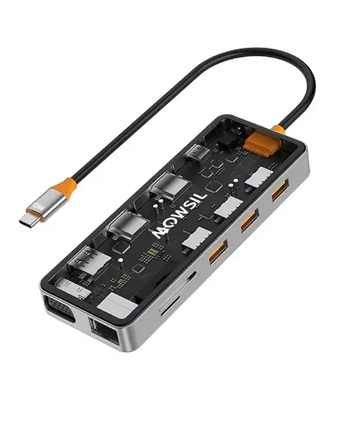 Mowsil 12-in-1 USB-C Hub Adapter 100W Fast Charging MOCHB12