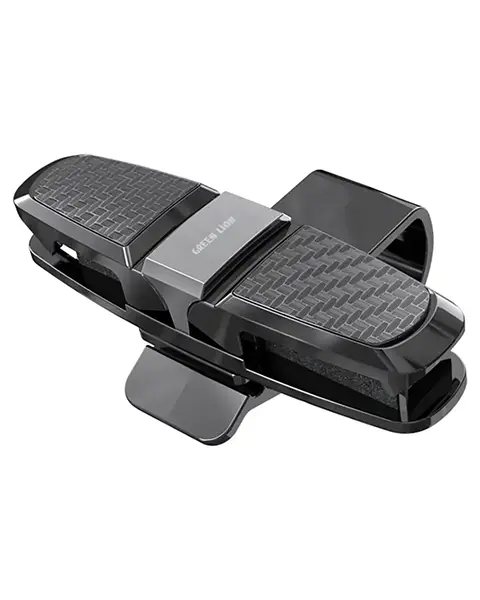Green Lion Visor Guard Car Sunglasses Holder - Black
