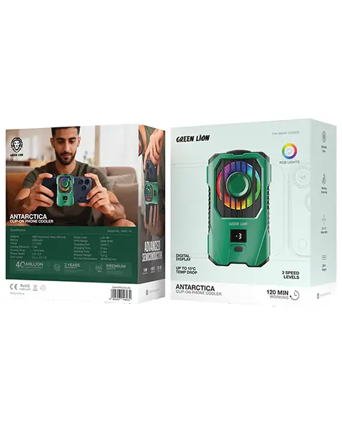 Green Lion Antarctica Clip-On Phone Cooler - Green